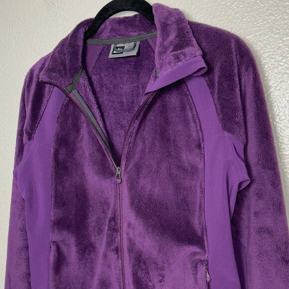 Rei Purple Plush Fleece Zip Up Jacket Mock Neck Women's XS Teddy Bear fuzzy - Picture 5 of 16